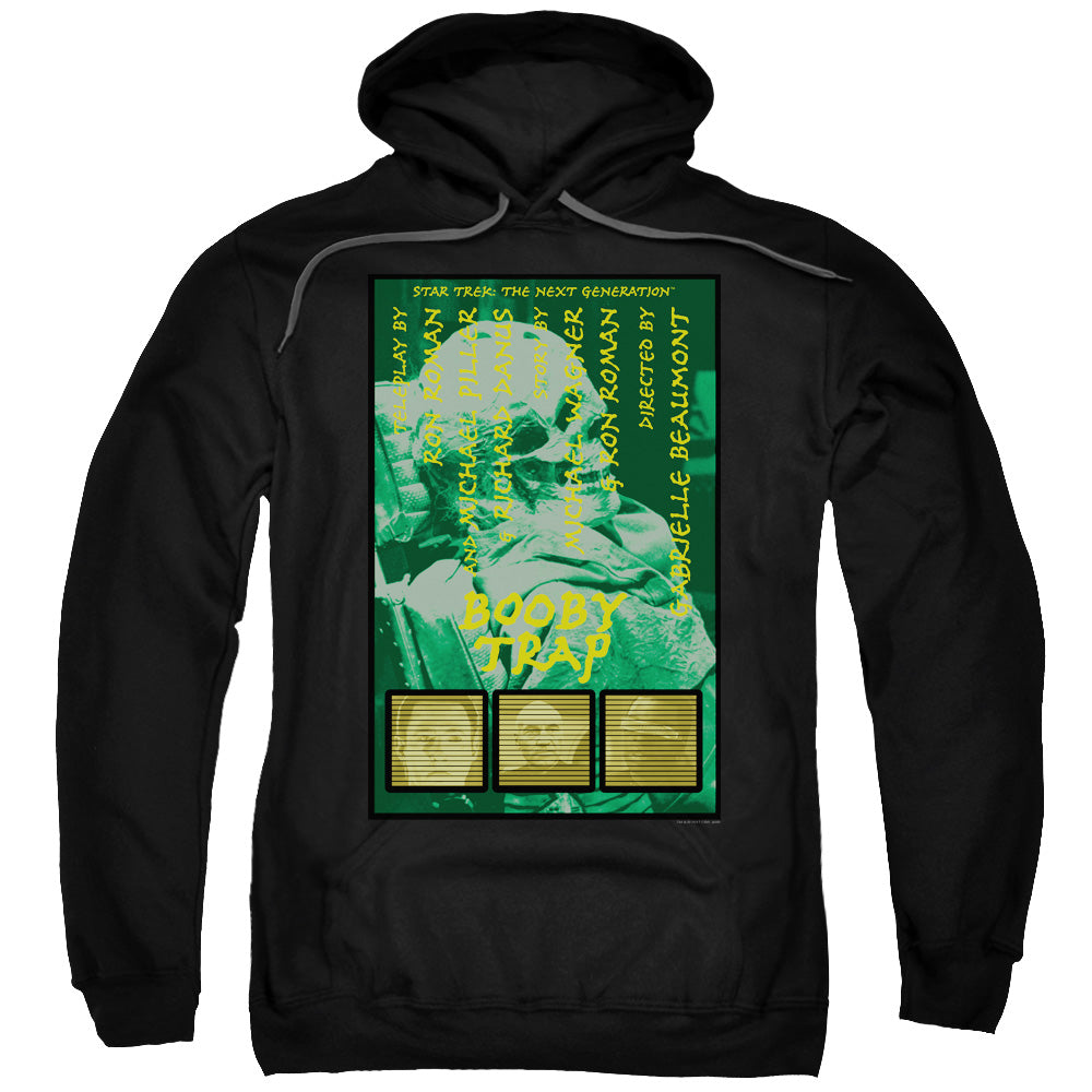 STAR TREK/TNG SEASON 3 EPISODE 6 - ADULT PULLOVER HOODIE - BLACK