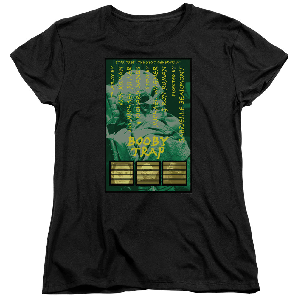 STAR TREK/TNG SEASON 3 EPISODE 6 - S/S WOMENS TEE - BLACK