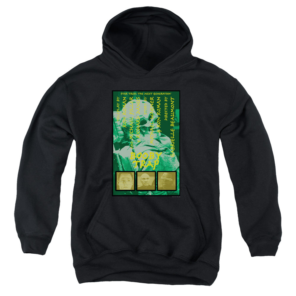 STAR TREK/TNG SEASON 3 EPISODE 6 - YOUTH PULLOVER HOODIE - BLACK
