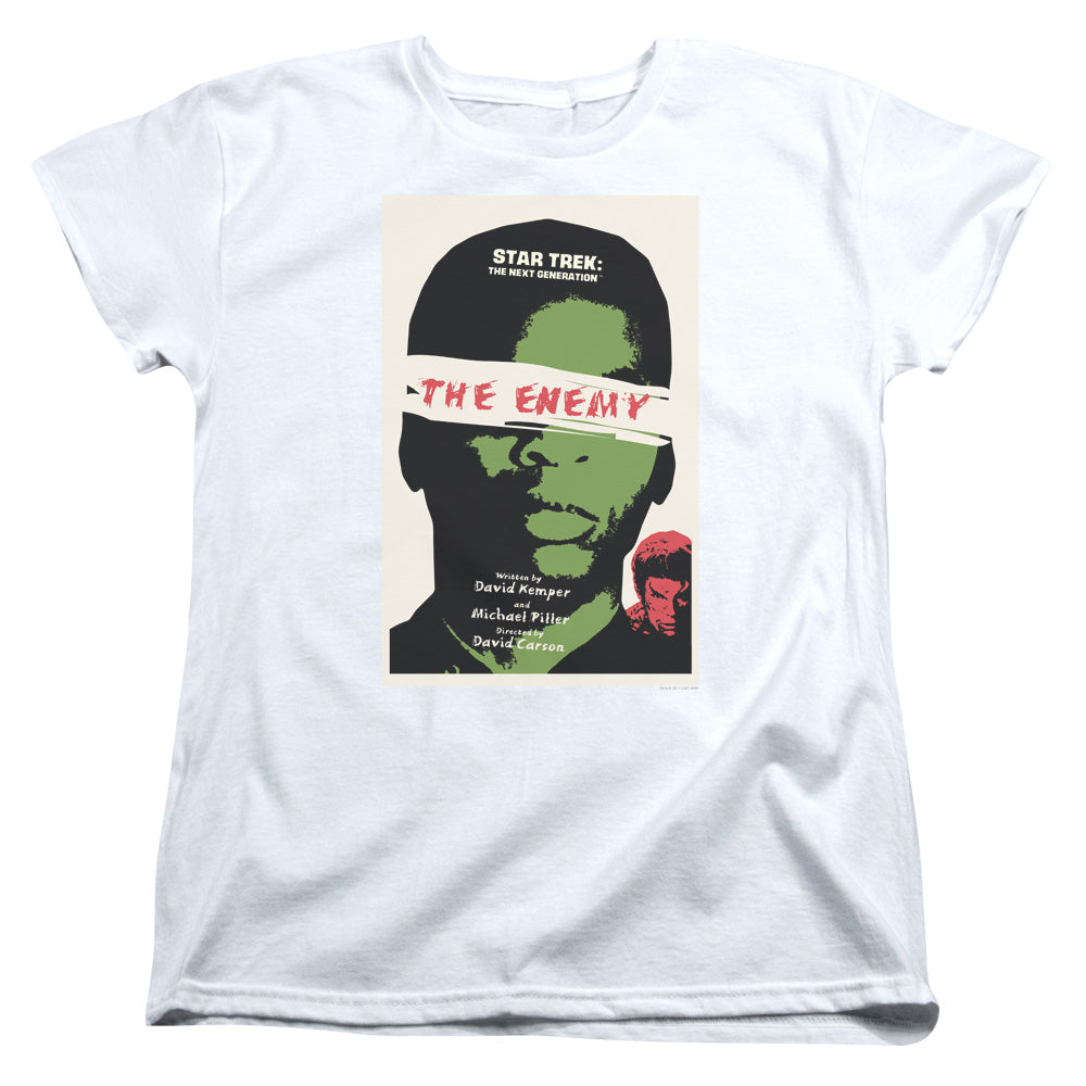 STAR TREK/TNG SEASON 3 EPISODE 7 - S/S WOMENS TEE - WHITE
