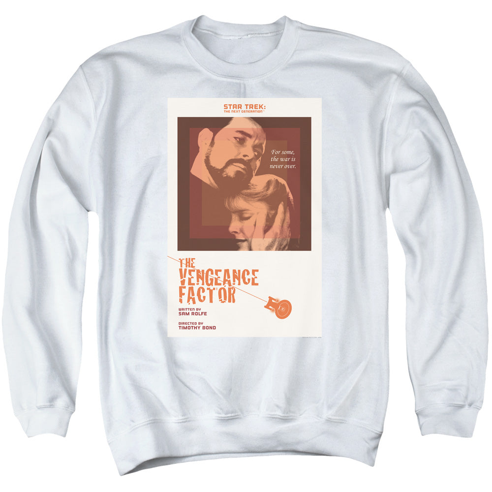 STAR TREK/TNG SEASON 3 EPISODE 9 - ADULT CREWNECK SWEATSHIRT - WHITE