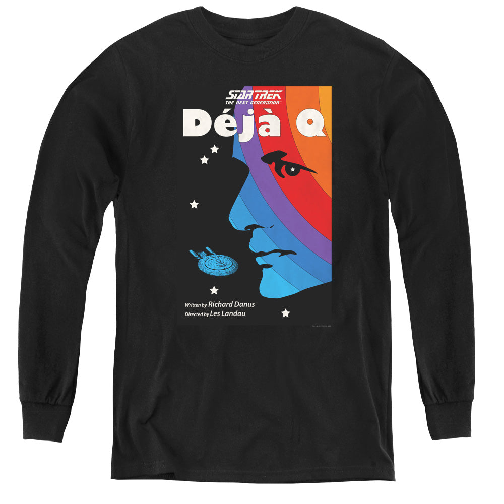 STAR TREK/TNG SEASON 3 EPISODE 13 - YOUTH LONG SLEEVE TEE - BLACK