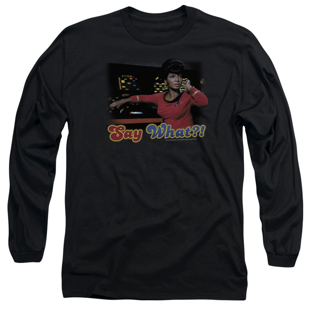 STAR TREK/SAY WHAT - L/S ADULT 18/1 - BLACK