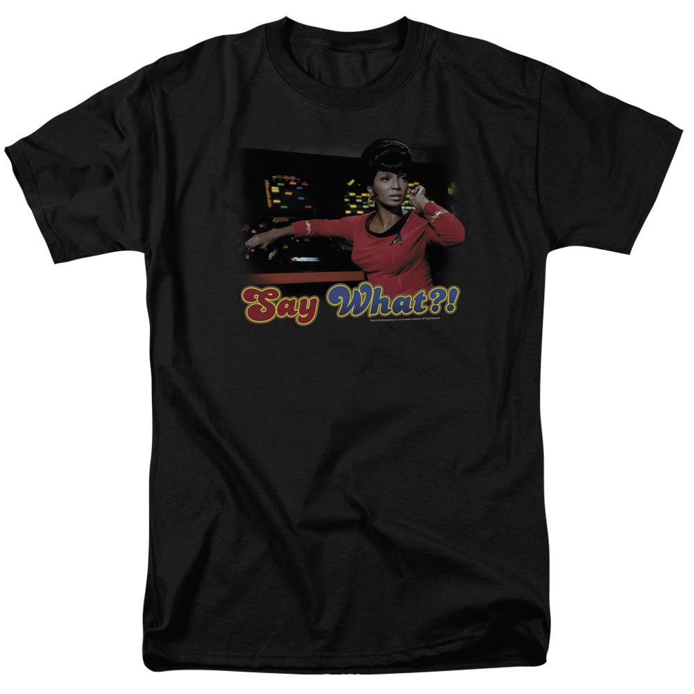 STAR TREK/SAY WHAT - S/S ADULT 18/1 - BLACK