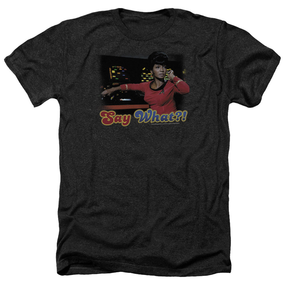 STAR TREK/SAY WHAT - ADULT HEATHER - BLACK