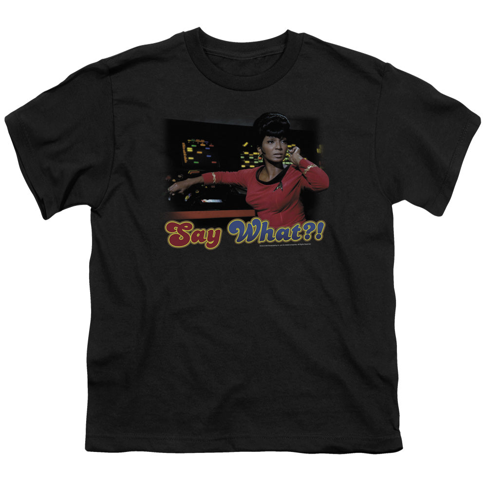 STAR TREK/SAY WHAT - S/S YOUTH 18/1 - BLACK