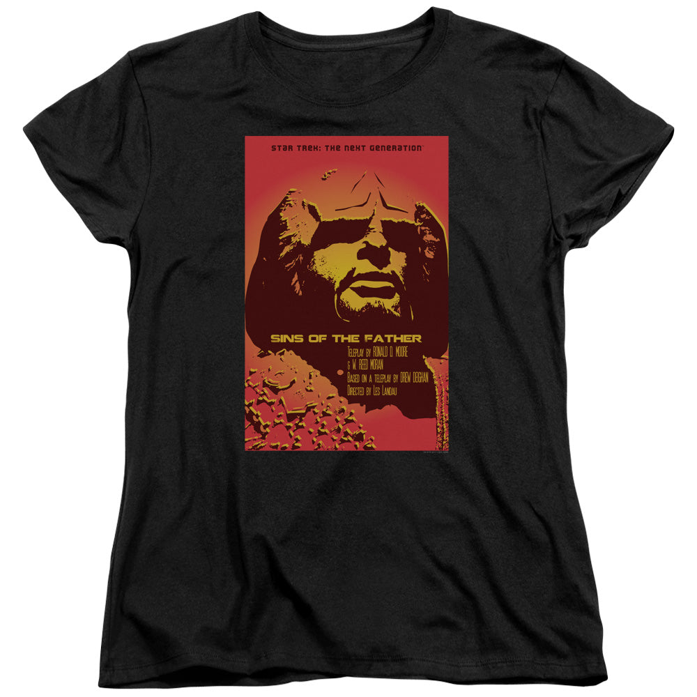 STAR TREK/TNG SEASON 3 EPISODE 17 - S/S WOMENS TEE - BLACK