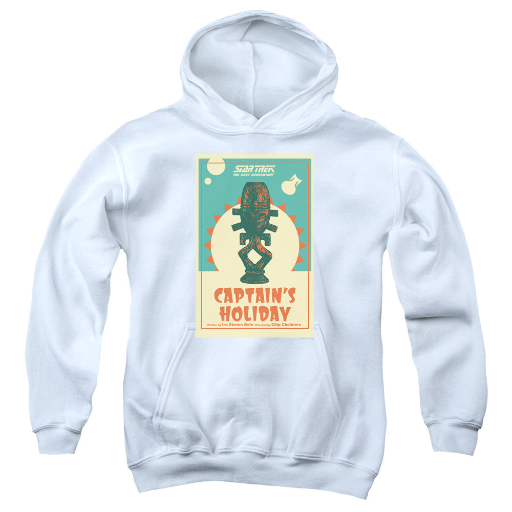 STAR TREK/TNG SEASON 3 EPISODE 19 - YOUTH PULLOVER HOODIE - WHITE