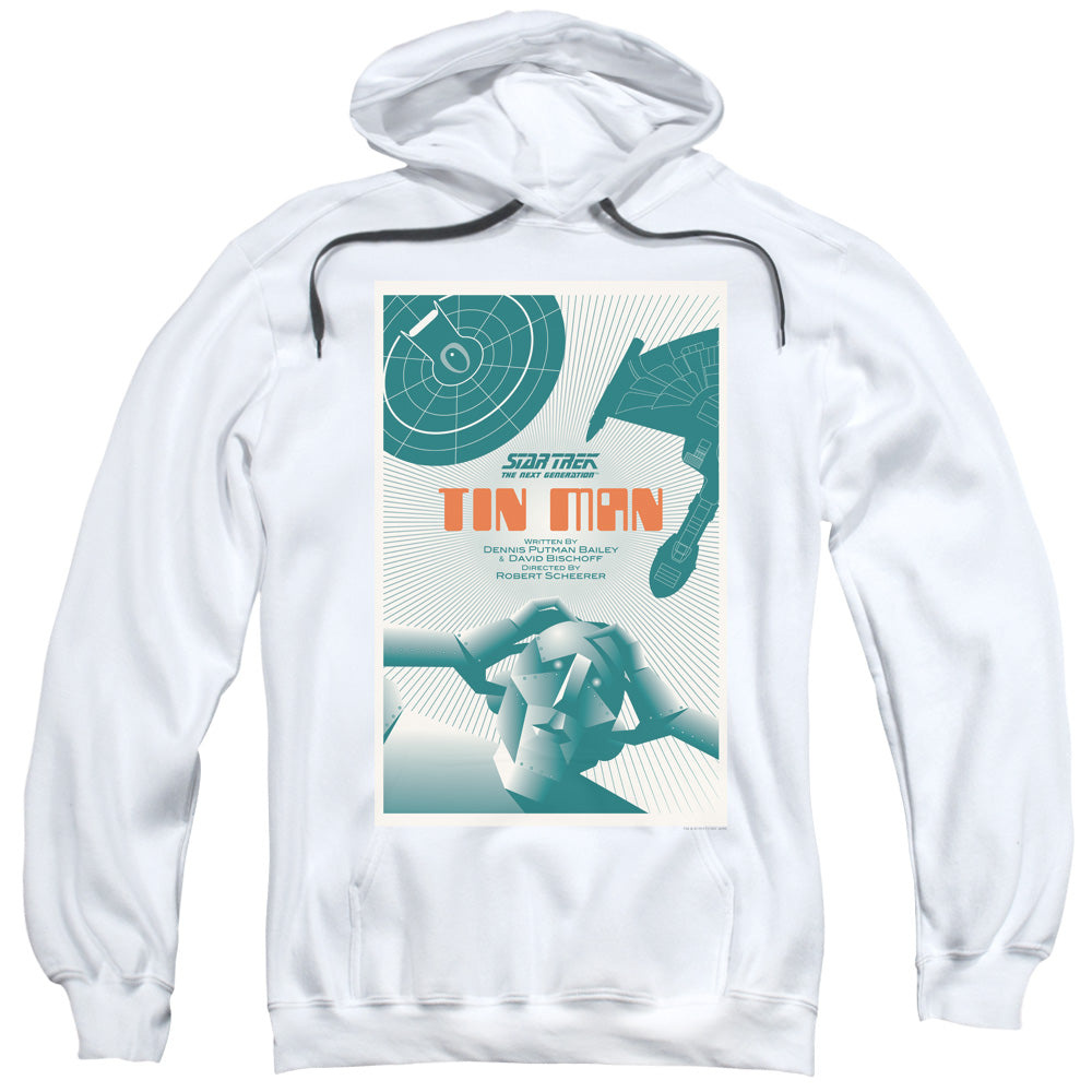 STAR TREK/TNG SEASON 3 EPISODE 20 - ADULT PULLOVER HOODIE - WHITE