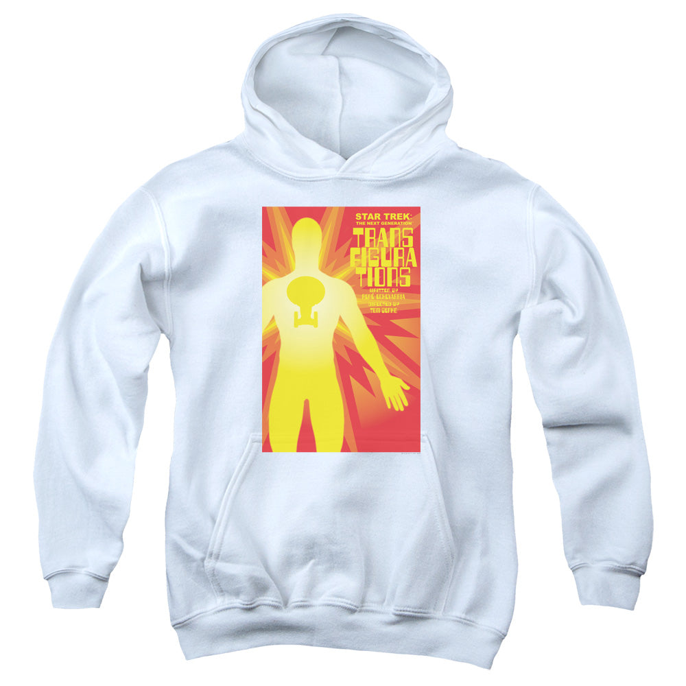 STAR TREK/TNG SEASON 3 EPISODE 25 - YOUTH PULLOVER HOODIE - WHITE