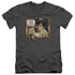STAR TREK/ENEMY WESSEL - S/S ADULT V-NECK 30/1 - CHARCOAL