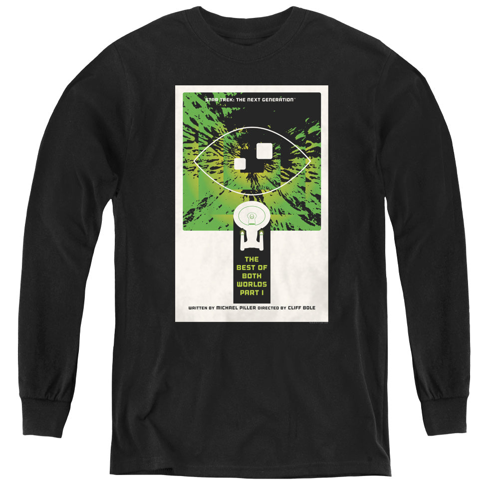STAR TREK/TNG SEASON 3 EPISODE 26 - YOUTH LONG SLEEVE TEE - BLACK
