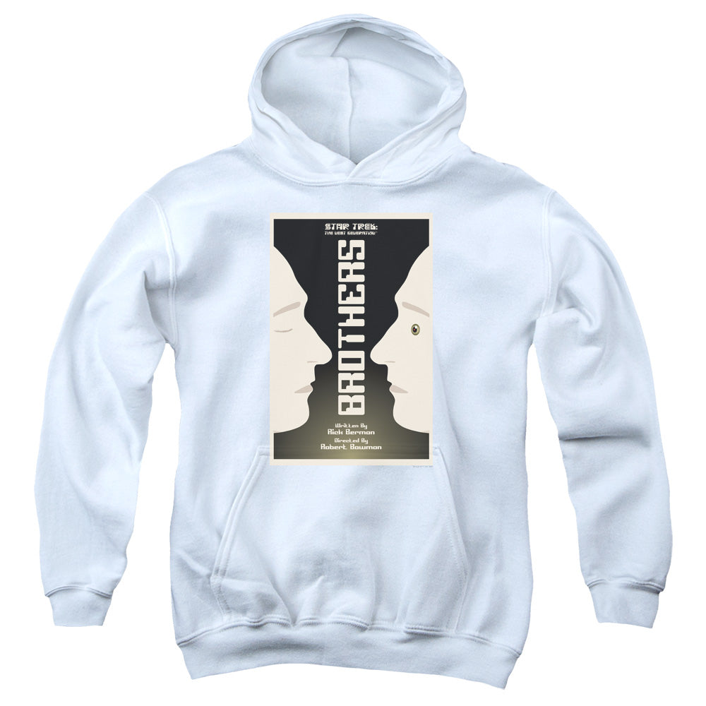 STAR TREK/TNG SEASON 4 EPISODE 3 - YOUTH PULLOVER HOODIE - WHITE