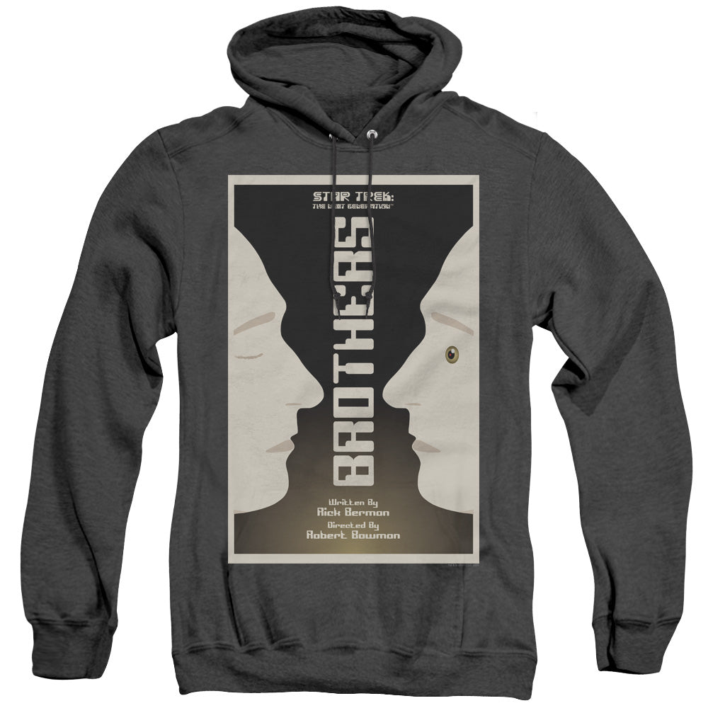 STAR TREK/TNG SEASON 4 EPISODE 3 - ADULT HEATHER HOODIE - BLACK