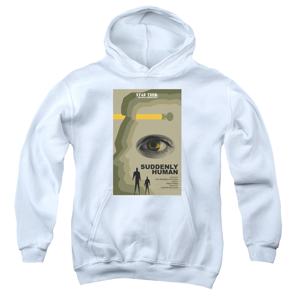 STAR TREK/TNG SEASON 4 EPISODE 4 - YOUTH PULLOVER HOODIE - WHITE