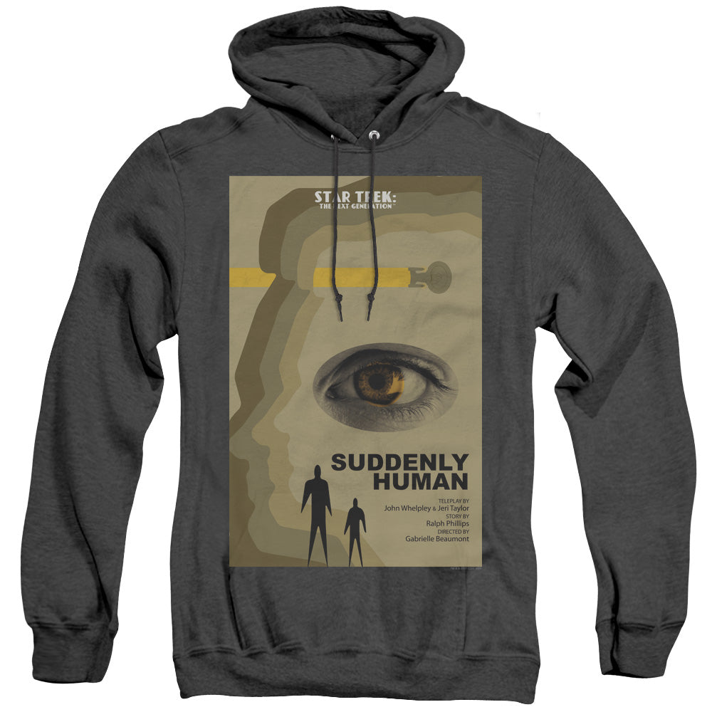 STAR TREK/TNG SEASON 4 EPISODE 4 - ADULT HEATHER HOODIE - BLACK