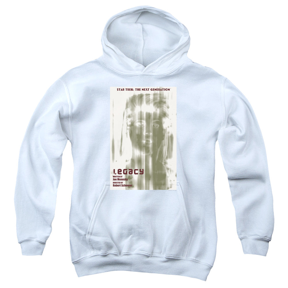 STAR TREK/TNG SEASON 4 EPISODE 6 - YOUTH PULLOVER HOODIE - WHITE