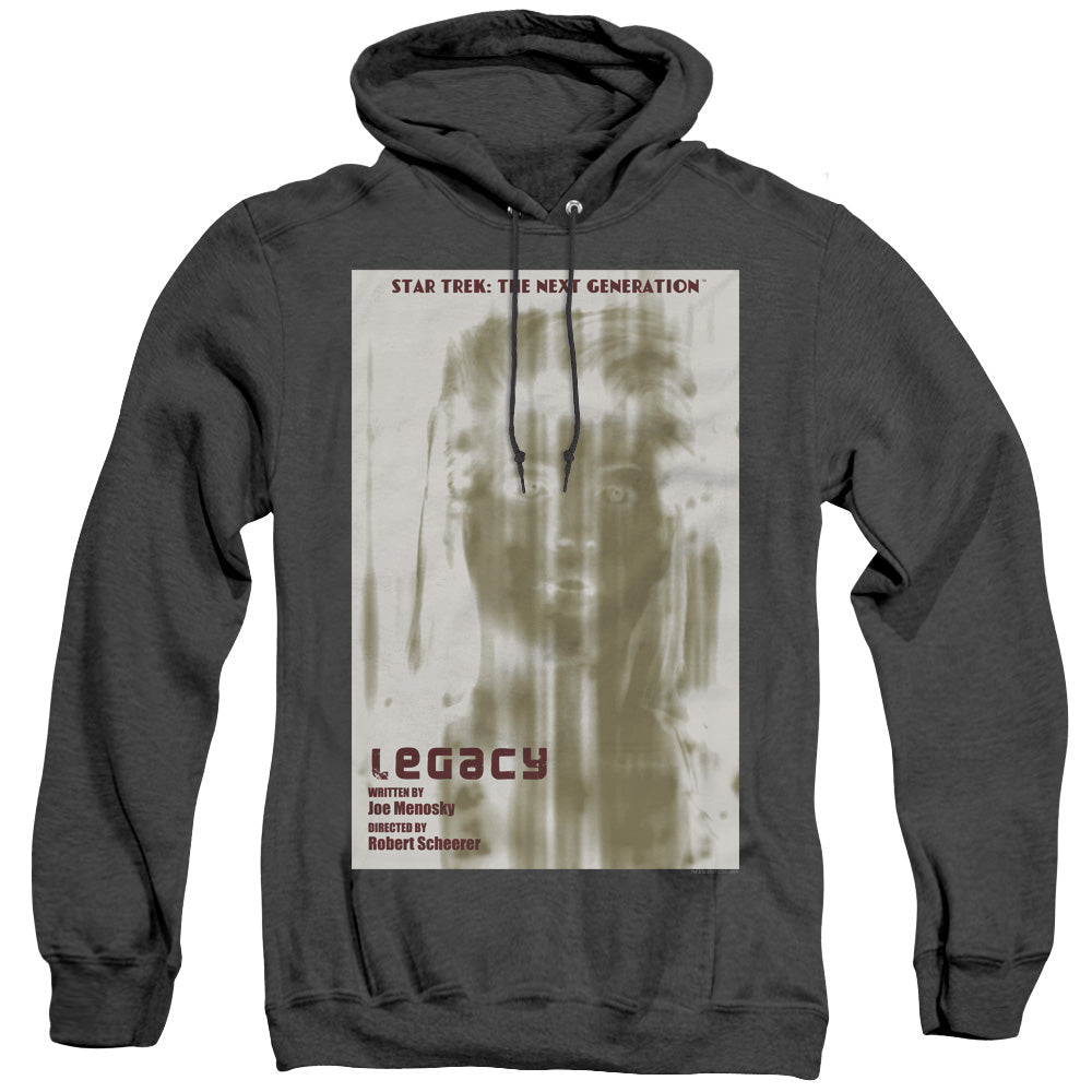STAR TREK/TNG SEASON 4 EPISODE 6 - ADULT HEATHER HOODIE - BLACK