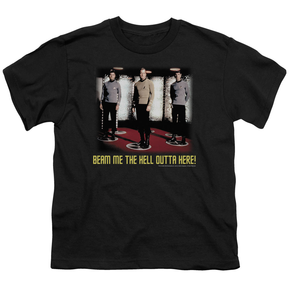 STAR TREK/BEAM ME OUT - S/S YOUTH 18/1 - BLACK