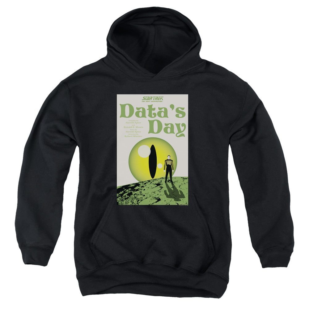 STAR TREK/TNG SEASON 4 EPISODE 11 - YOUTH PULLOVER HOODIE - BLACK