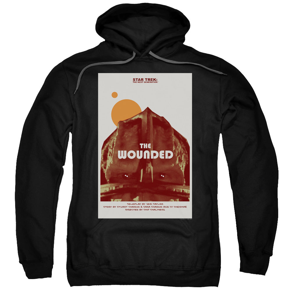 STAR TREK/TNG SEASON 4 EPISODE 12 - ADULT PULLOVER HOODIE - BLACK