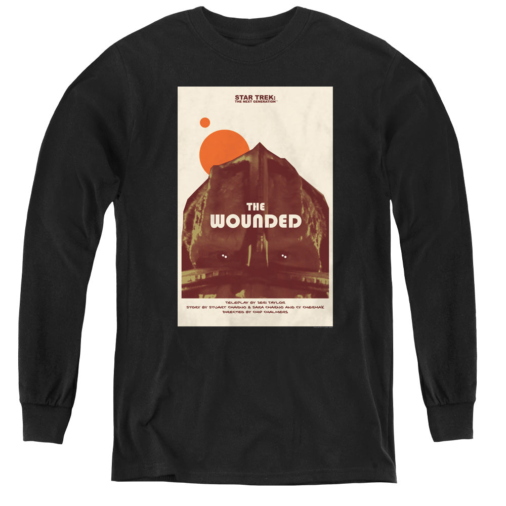 STAR TREK/TNG SEASON 4 EPISODE 12 - YOUTH LONG SLEEVE TEE - BLACK