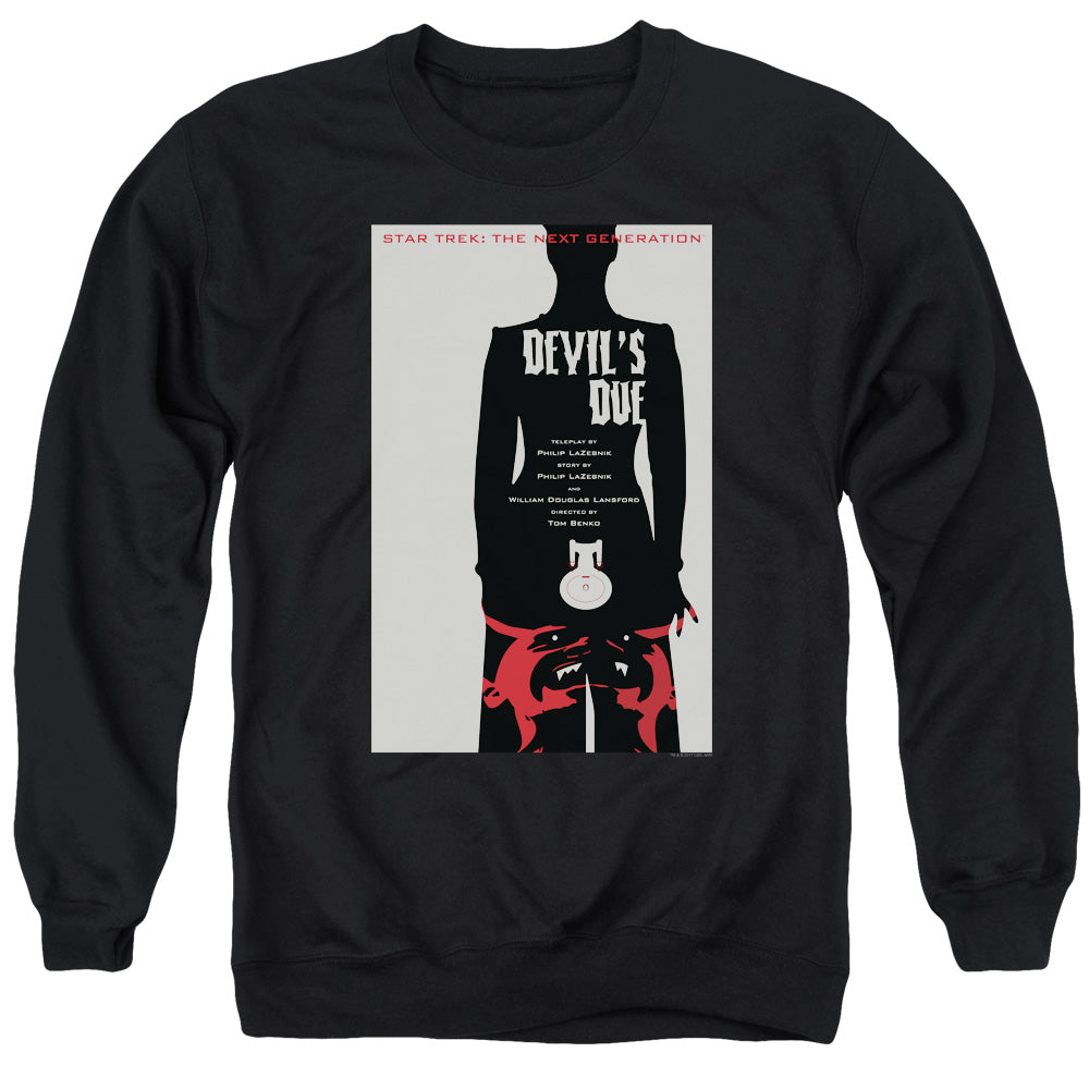 STAR TREK/TNG SEASON 4 EPISODE 13 - ADULT CREWNECK SWEATSHIRT - BLACK