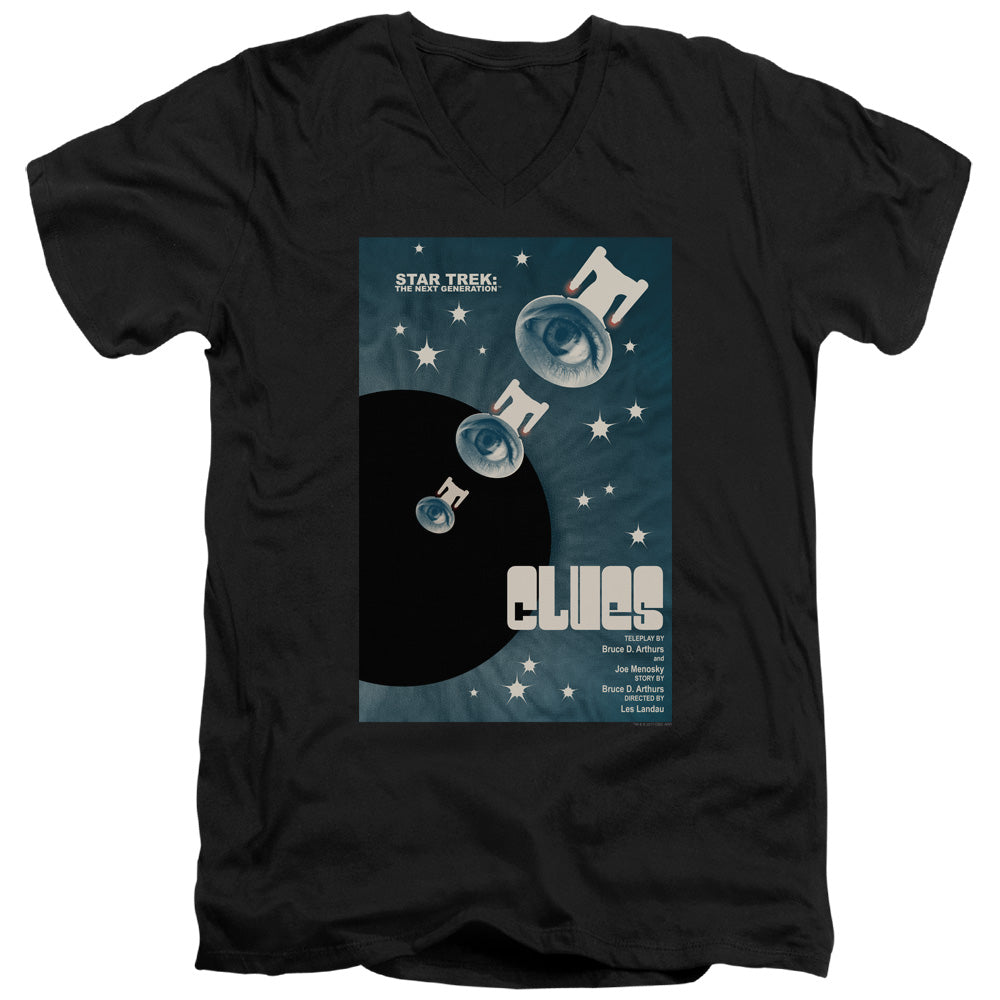 STAR TREK/TNG SEASON 4 EPISODE 14 - S/S ADULT V-NECK 30/1 - BLACK