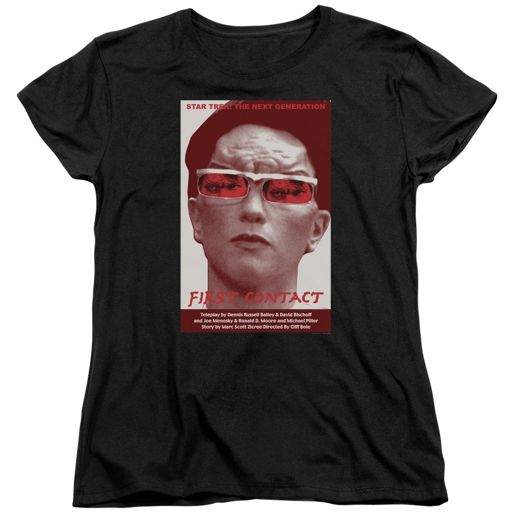 STAR TREK/TNG SEASON 4 EPISODE 15 - S/S WOMENS TEE - BLACK