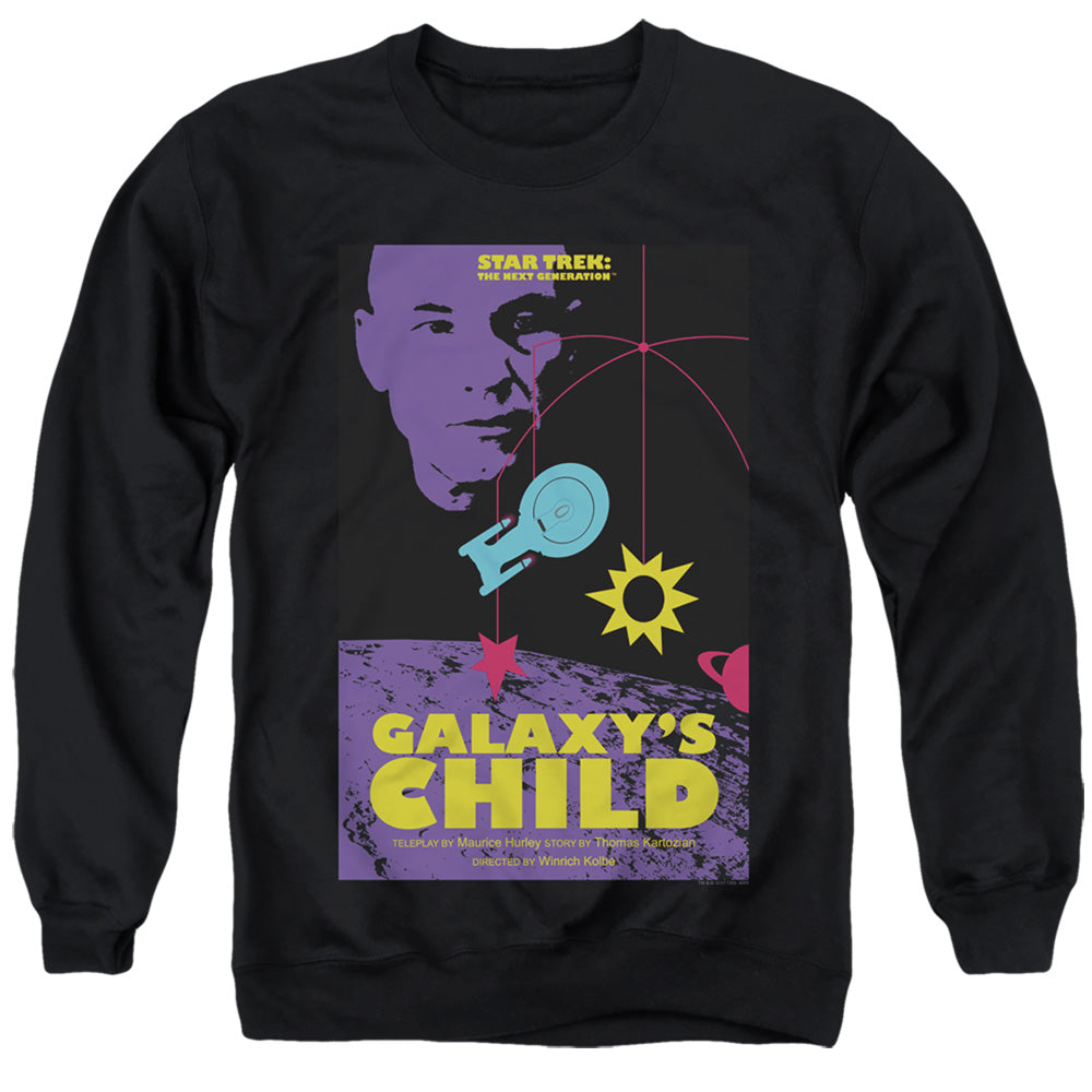 STAR TREK/TNG SEASON 4 EPISODE 16 - ADULT CREWNECK SWEATSHIRT - BLACK