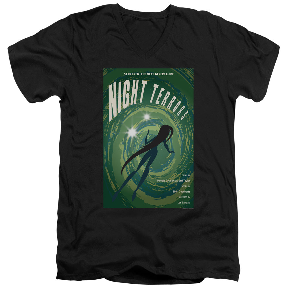 STAR TREK/TNG SEASON 4 EPISODE 17 - S/S ADULT V-NECK 30/1 - BLACK