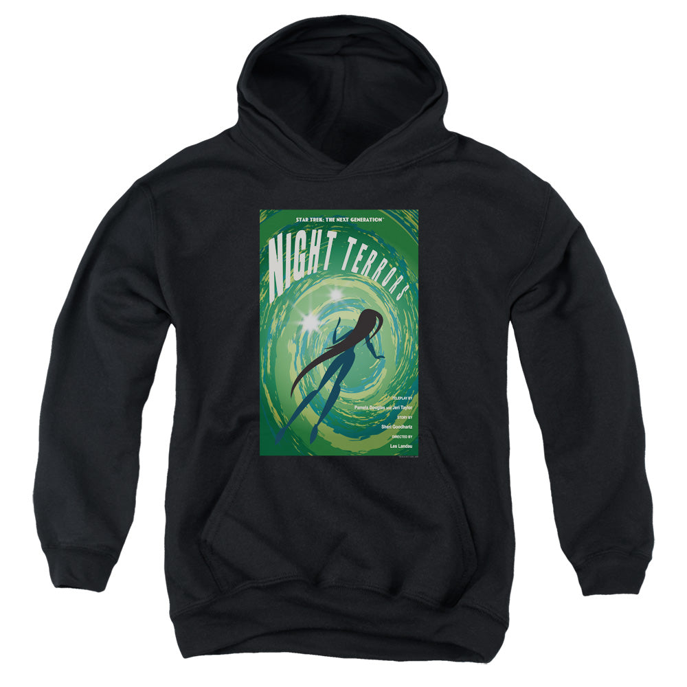 STAR TREK/TNG SEASON 4 EPISODE 17 - YOUTH PULLOVER HOODIE - BLACK