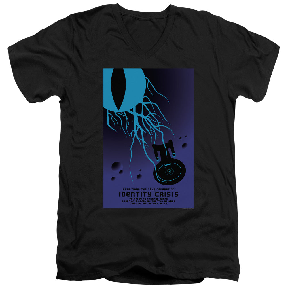 STAR TREK/TNG SEASON 4 EPISODE 18 - S/S ADULT V-NECK 30/1 - BLACK