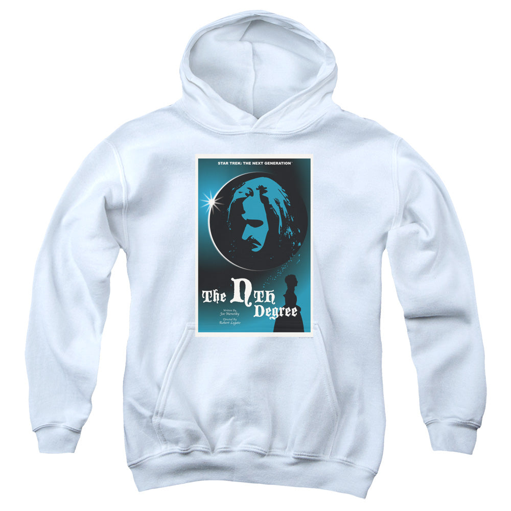 STAR TREK/TNG SEASON 4 EPISODE 19 - YOUTH PULLOVER HOODIE - WHITE