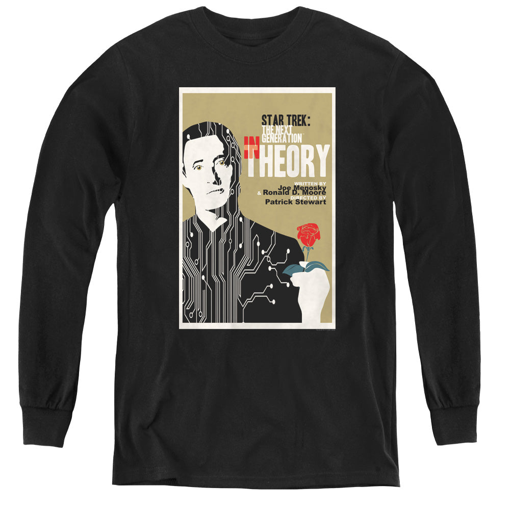 STAR TREK/TNG SEASON 4 EPISODE 25 - YOUTH LONG SLEEVE TEE - BLACK