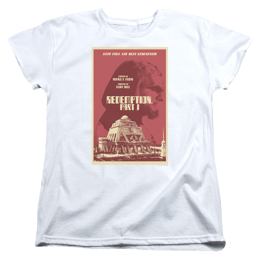 STAR TREK/TNG SEASON 4 EPISODE 26 - S/S WOMENS TEE - WHITE
