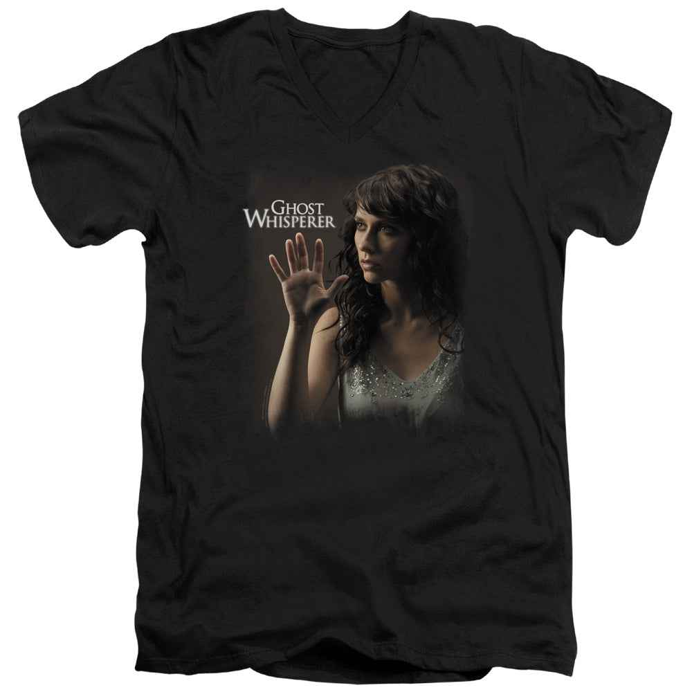 GHOST WHISPERER/ETHEREAL - S/S ADULT V-NECK 30/1 - BLACK
