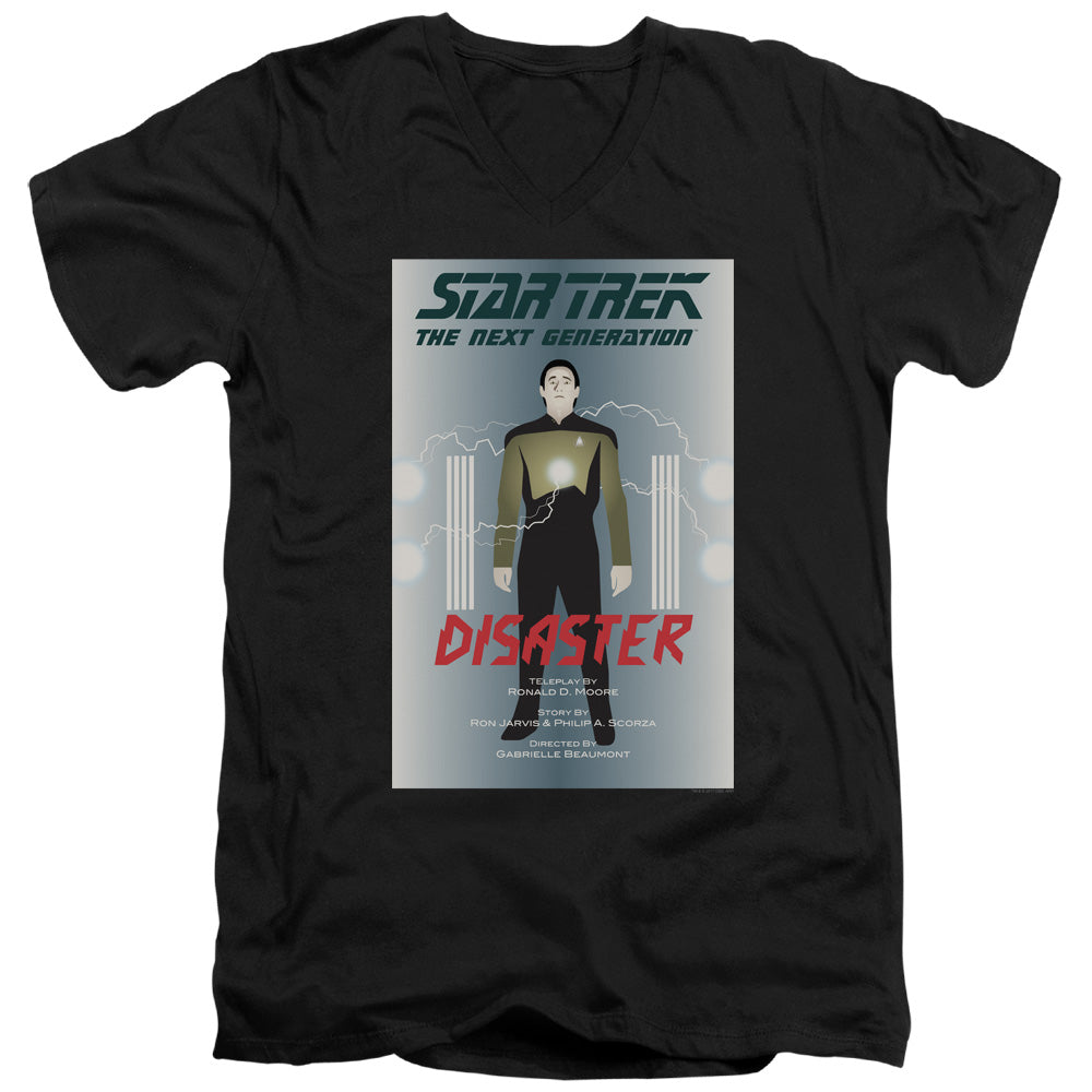 STAR TREK/TNG SEASON 5 EPISODE 5 - S/S ADULT V-NECK 30/1 - BLACK
