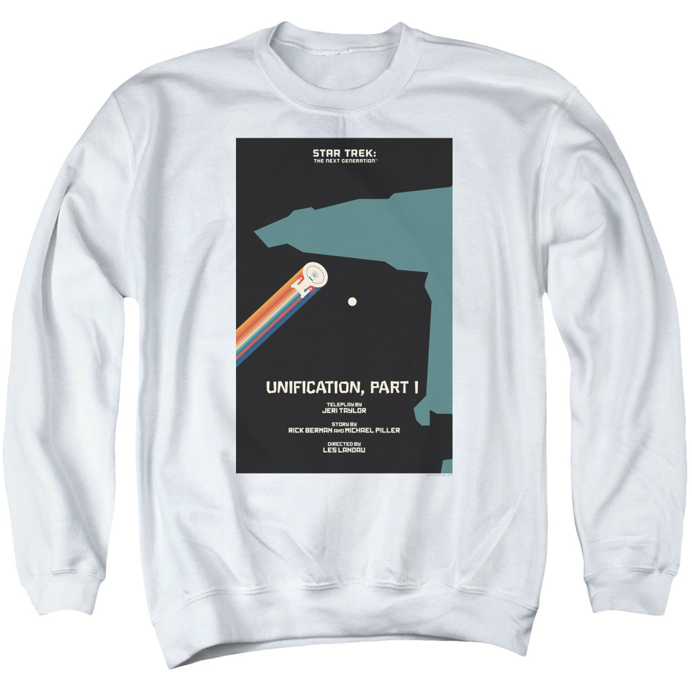 STAR TREK/TNG SEASON 5 EPISODE 7 - ADULT CREWNECK SWEATSHIRT - WHITE