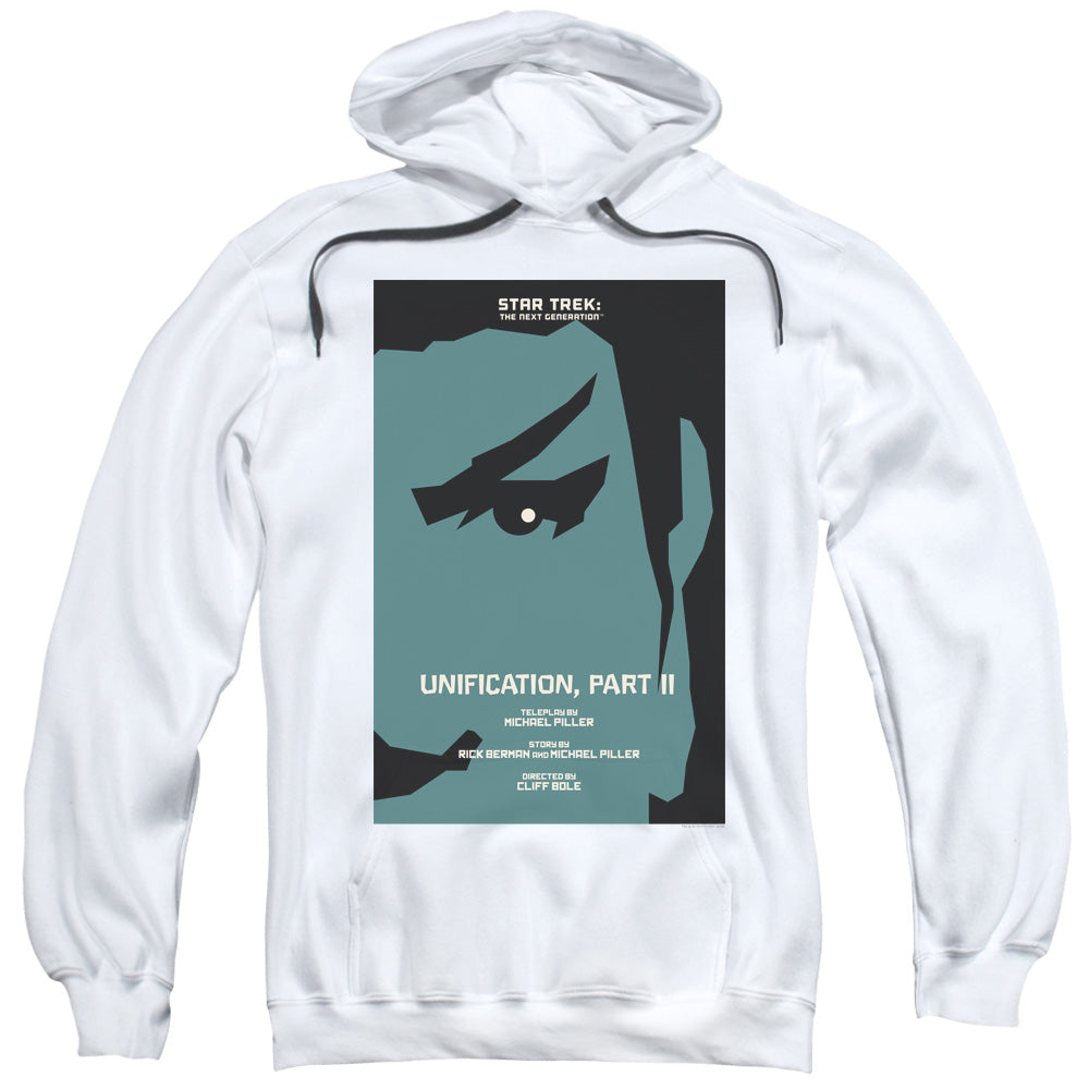 STAR TREK/TNG SEASON 5 EPISODE 8 - ADULT PULLOVER HOODIE - WHITE