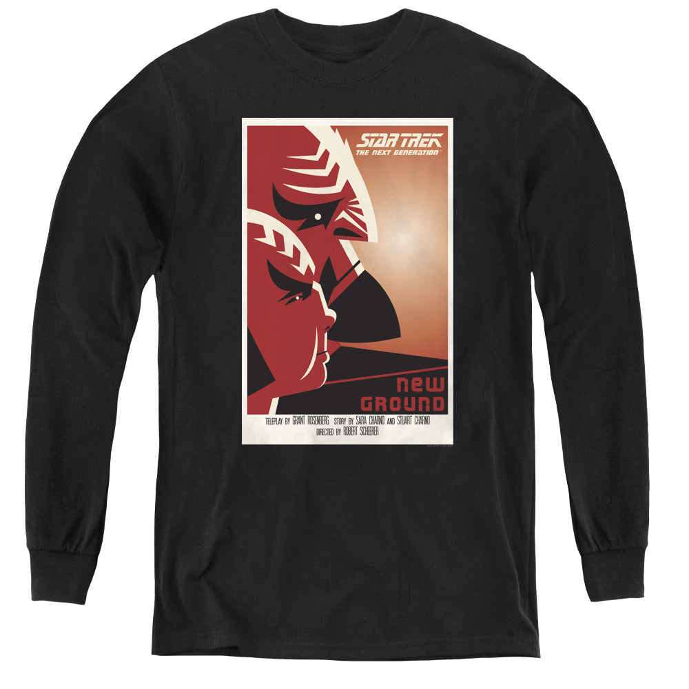 STAR TREK/TNG SEASON 5 EPISODE 10 - YOUTH LONG SLEEVE TEE - BLACK