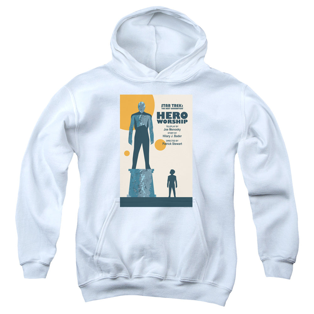 STAR TREK/TNG SEASON 5 EPISODE 11 - YOUTH PULLOVER HOODIE - WHITE