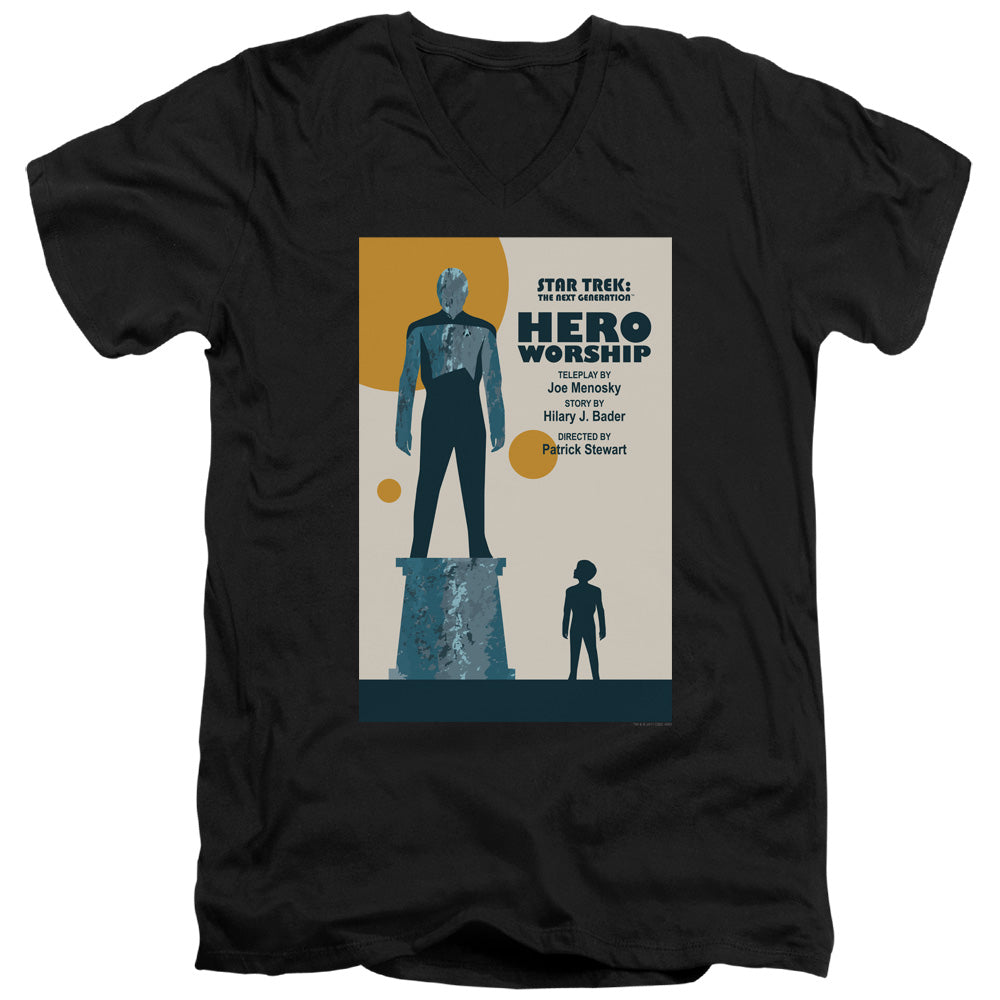 STAR TREK/TNG SEASON 5 EPISODE 11 - S/S ADULT V-NECK 30/1 - BLACK