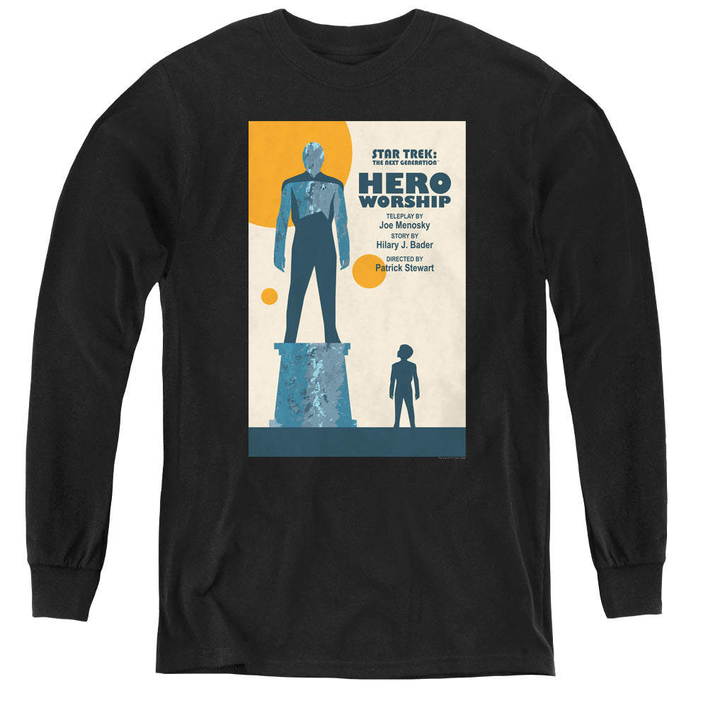 STAR TREK/TNG SEASON 5 EPISODE 11 - YOUTH LONG SLEEVE TEE - BLACK