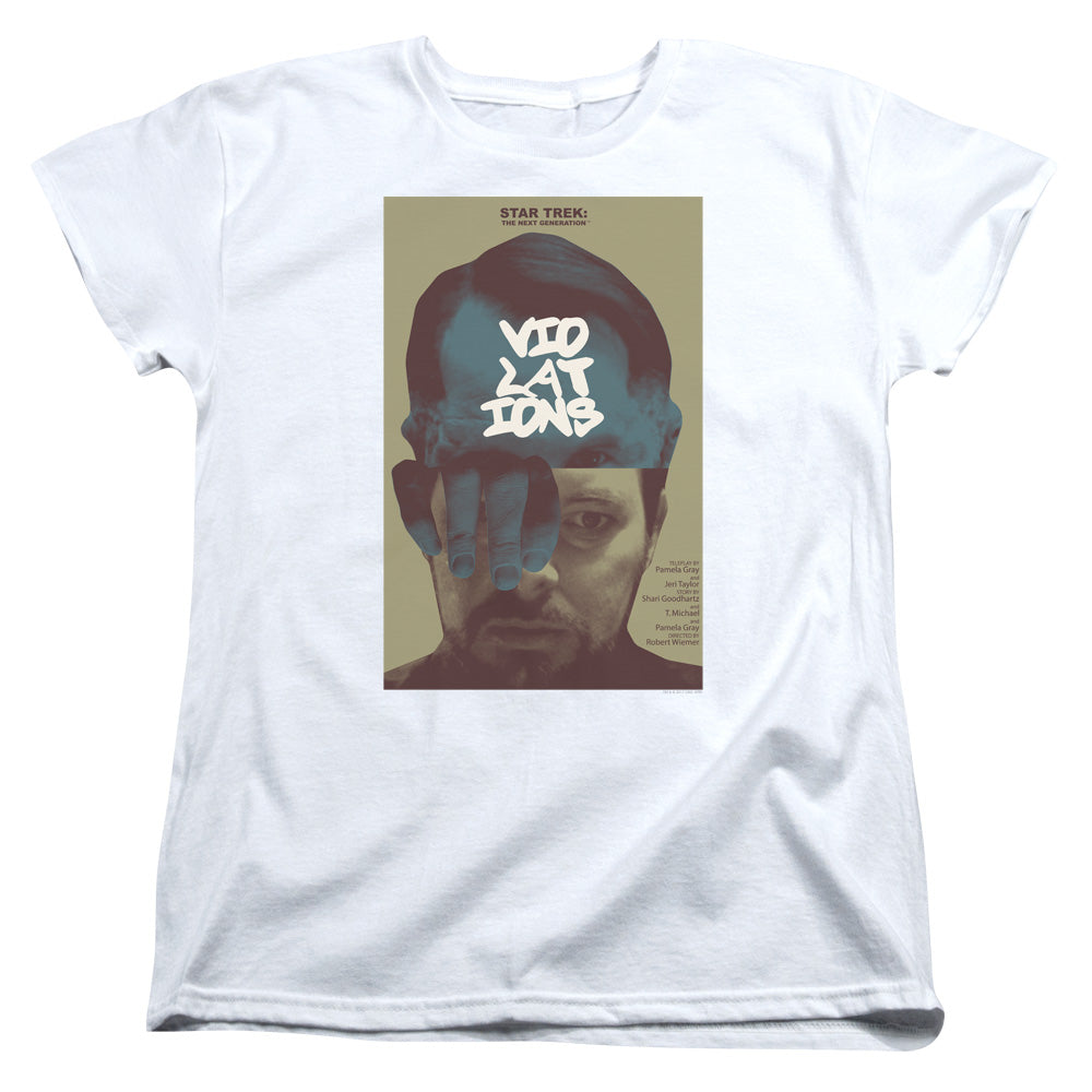 STAR TREK/TNG SEASON 5 EPISODE 12 - S/S WOMENS TEE - WHITE