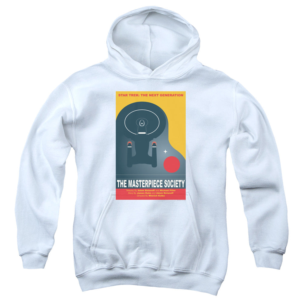 STAR TREK/TNG SEASON 5 EPISODE 13 - YOUTH PULLOVER HOODIE - WHITE