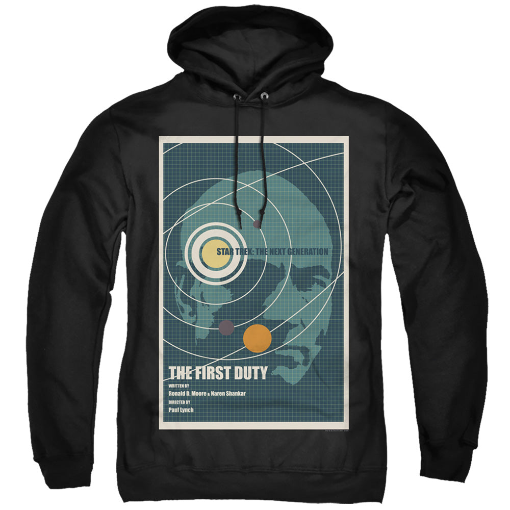 STAR TREK/TNG SEASON 5 EPISODE 19 - ADULT PULLOVER HOODIE - BLACK