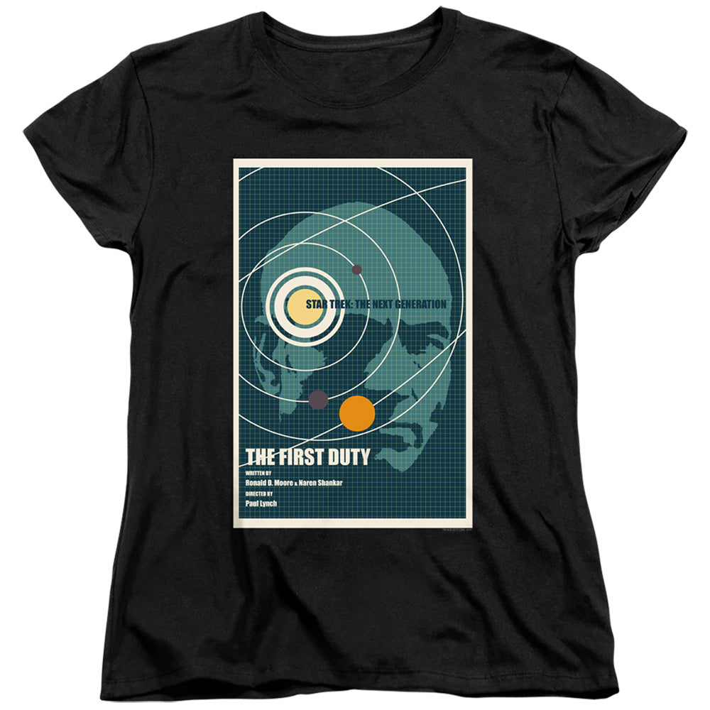STAR TREK/TNG SEASON 5 EPISODE 19 - S/S WOMENS TEE - BLACK
