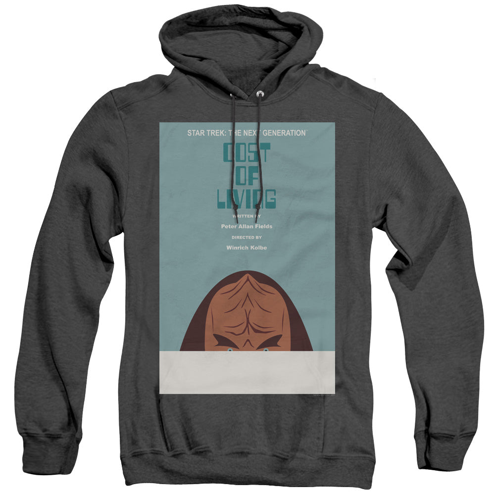 STAR TREK/TNG SEASON 5 EPISODE 20 - ADULT HEATHER HOODIE - BLACK