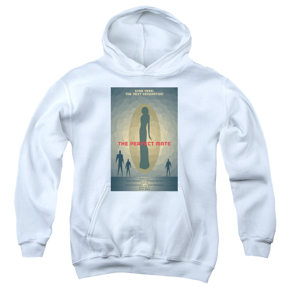 STAR TREK/TNG SEASON 5 EPISODE 21 - YOUTH PULLOVER HOODIE - WHITE